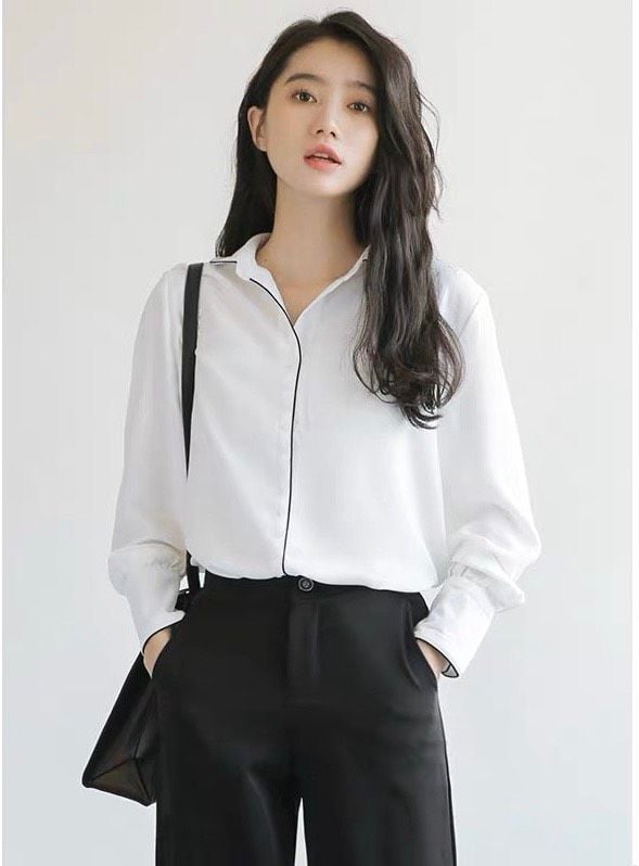 Áo sơ mi kẻ caro cổ chữ V Zara
