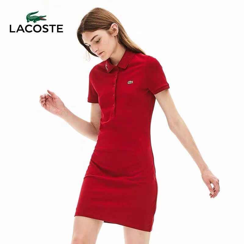 Váy Lacoste cổ phối màu  Cá Sấu 123