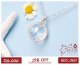  Mặt dây chuyền Thạch anh hoa tuyết trong trẻo 