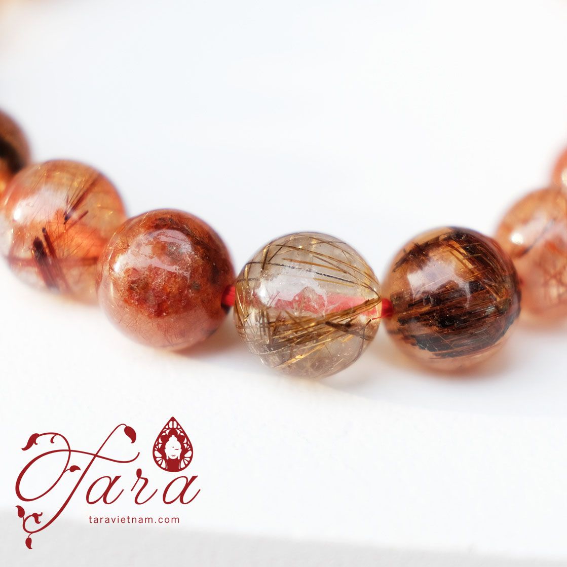  Vòng Thạch Anh Tóc Nâu Đỏ Ưu Đãi 