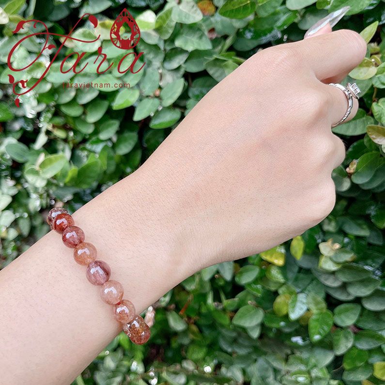  Vòng Thạch Anh Tóc Nâu Đỏ Ưu Đãi 