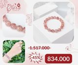  Vòng Tay Thạch Anh Dâu Hồng Ưu Đãi 