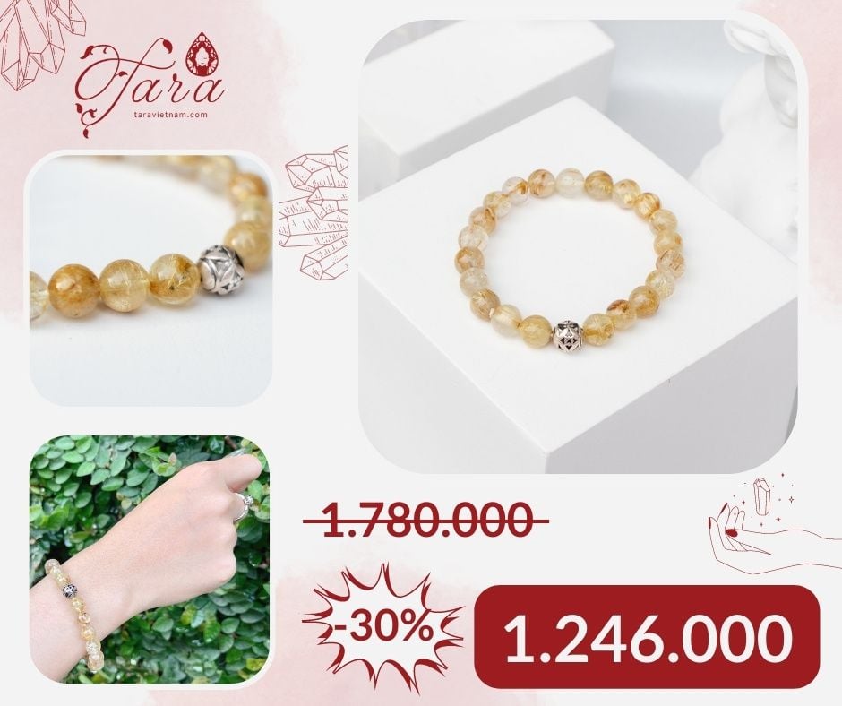  Vòng Thạch Anh Tóc Vàng Ưu Đãi 