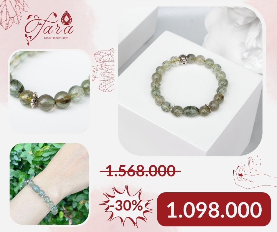  Vòng Thạch Anh Tóc Xanh Ưu Đãi 