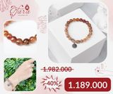  Vòng Thạch Anh Tóc Đỏ Charm Hoa Cúc Ưu Đãi 