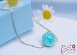  Dây chuyền bạc xuyên tâm đá Amazonite 