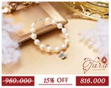  Vòng ngọc trai trắng mix bạc 925 cao cấp 