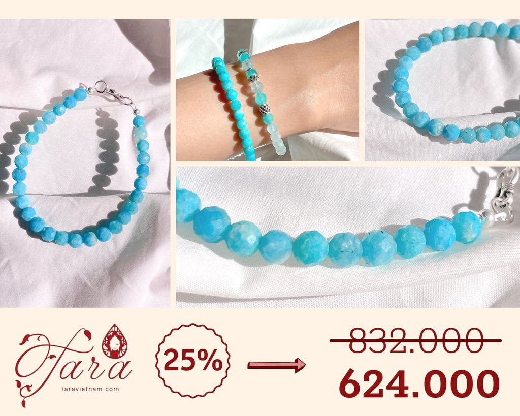  Vòng Amazonite Mài Giác Ưu Đãi 