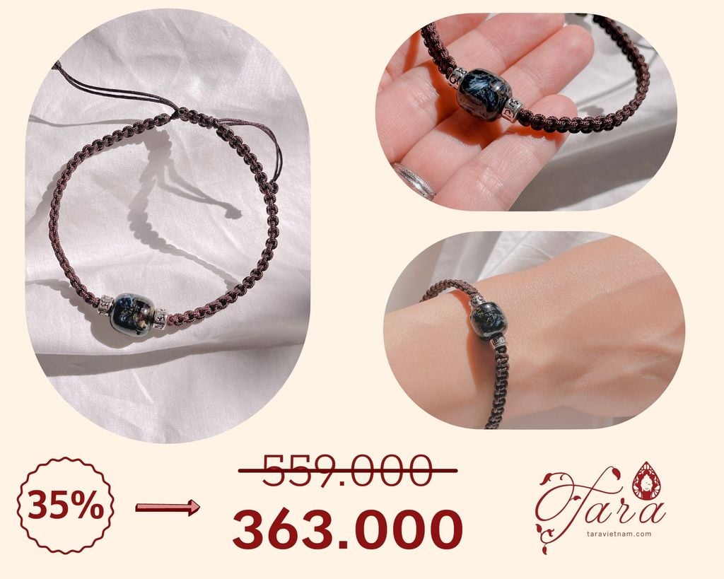  Vòng Đá Mắt Bão Thắt Dây Vải Ưu Đãi 