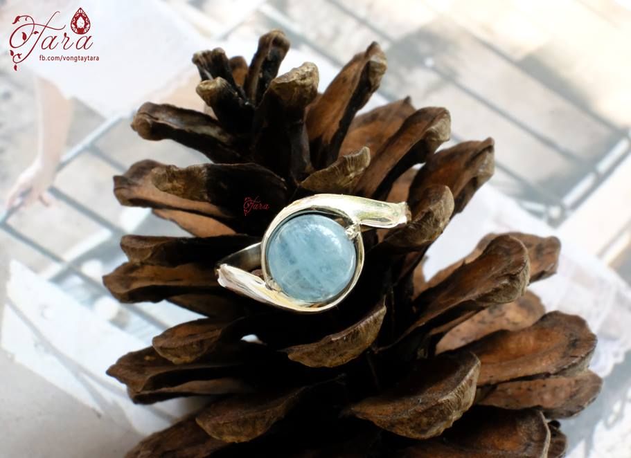  Nhẫn bạc đá Aquamarine 