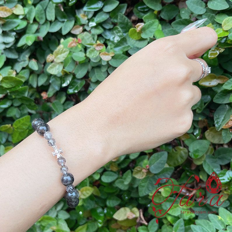  Vòng Mân Côi Thạch Anh Tóc Đen Ưu Đãi 