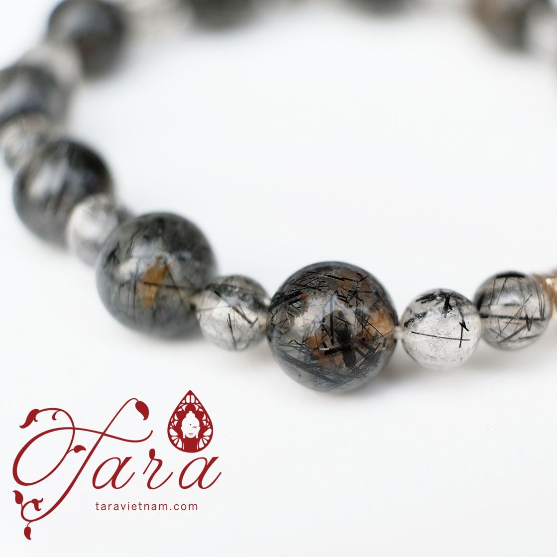  Vòng Mân Côi Thạch Anh Tóc Đen Ưu Đãi 