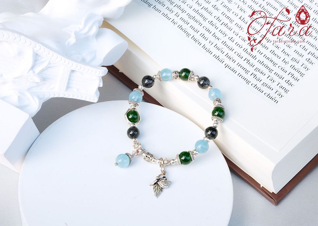  Vòng đá Aquamarine, Diopside và Tóc Đen 