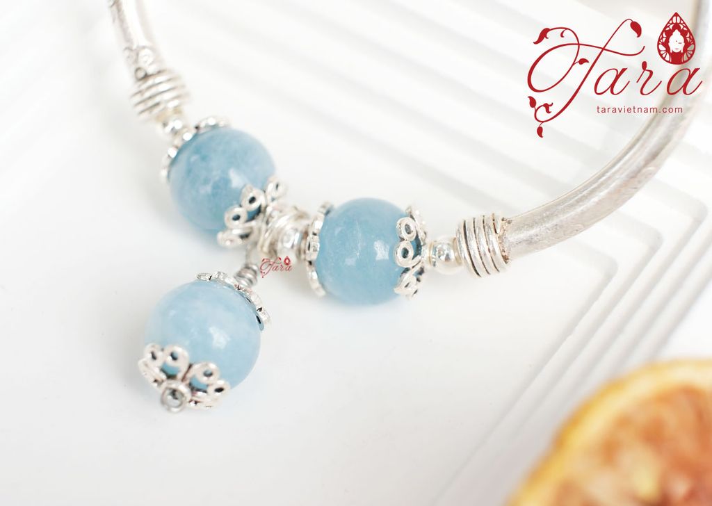  Lắc Bạc Aquamarine 