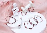  Vòng tay Garnet và Moonstone cùng charm bạc lung linh 