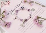  Vòng tay đá Kunzite mix Charoite và Bạc 925 cao cấp 