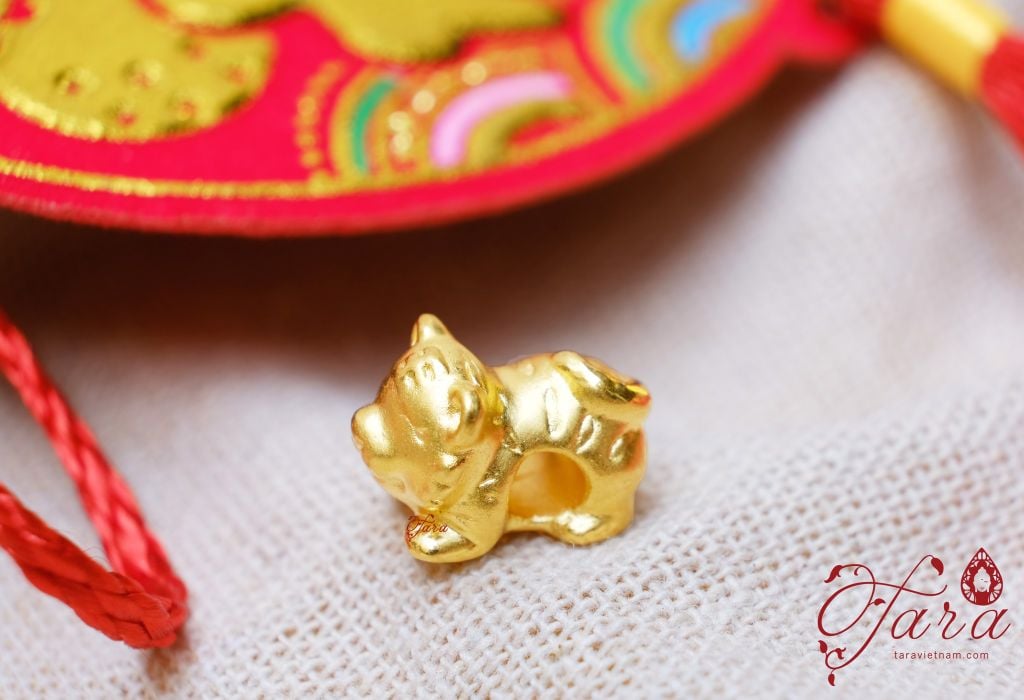  Charm Con Giáp- Tuổi Dần- Vàng 24k nguyên 