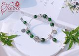  Vòng đá Diopside cao cấp, sắc xanh sâu thẳm mix charm bạc 925 cao cấp 