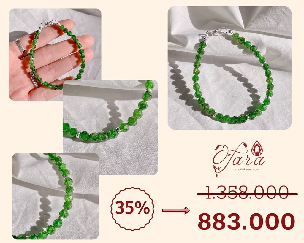  Vòng Diopside Mài Giác Ưu Đãi 
