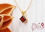  Mặt Dây Chuyền Garnet Vàng 