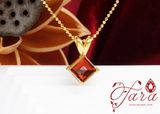  Mặt Dây Chuyền Garnet Vàng 