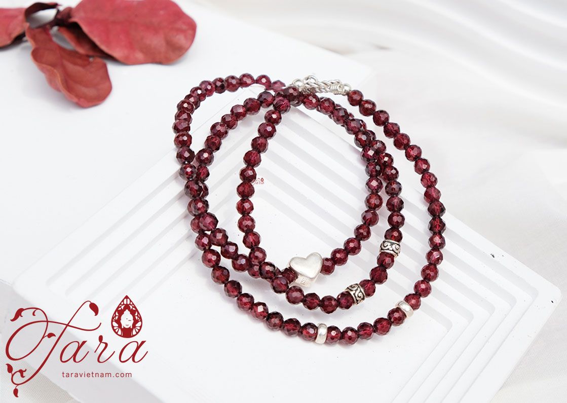  Garnet Mài Giác Quấn Vòng 