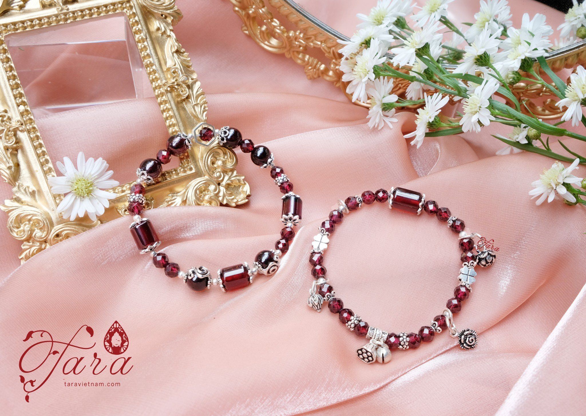  Lắc Garnet mài giác mix lu thống tài lộc 