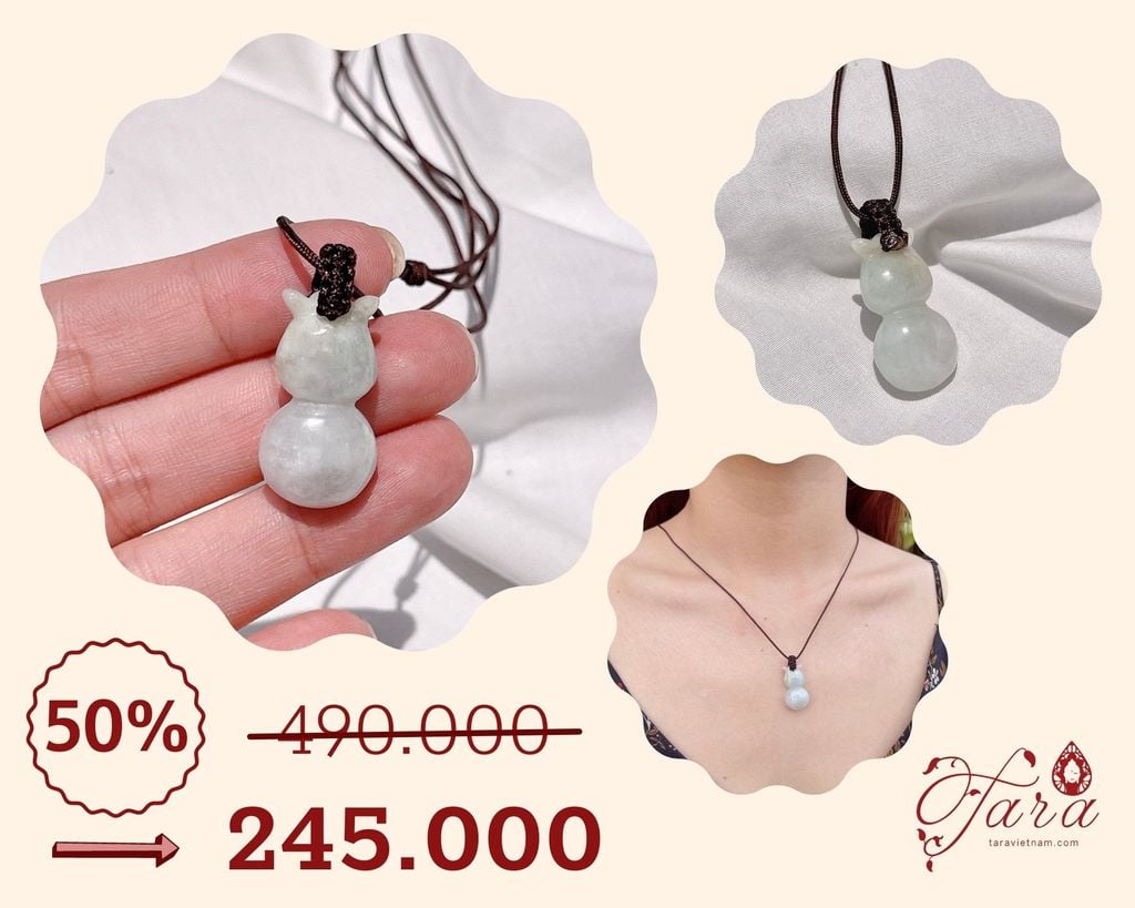  Dây Chuyền Hồ Lô Cẩm Thạch Dây Vải Ưu Đãi 