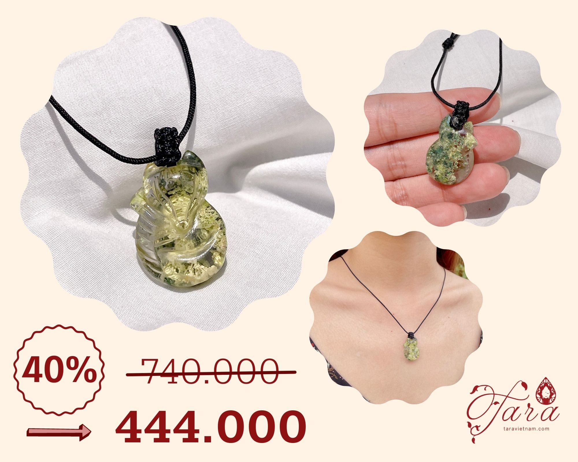  Dây Chuyền Hồ Ly Ưu Linh Hoa Xanh Ưu Đãi 