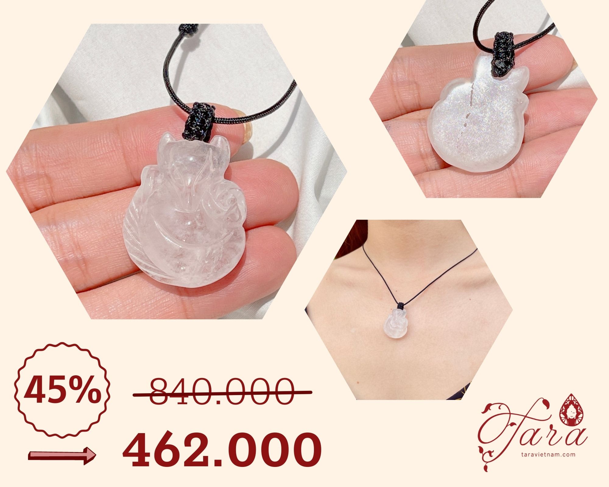  Dây Chuyền Hồ Ly Ưu Linh Hoa Trắng Ưu Đãi 