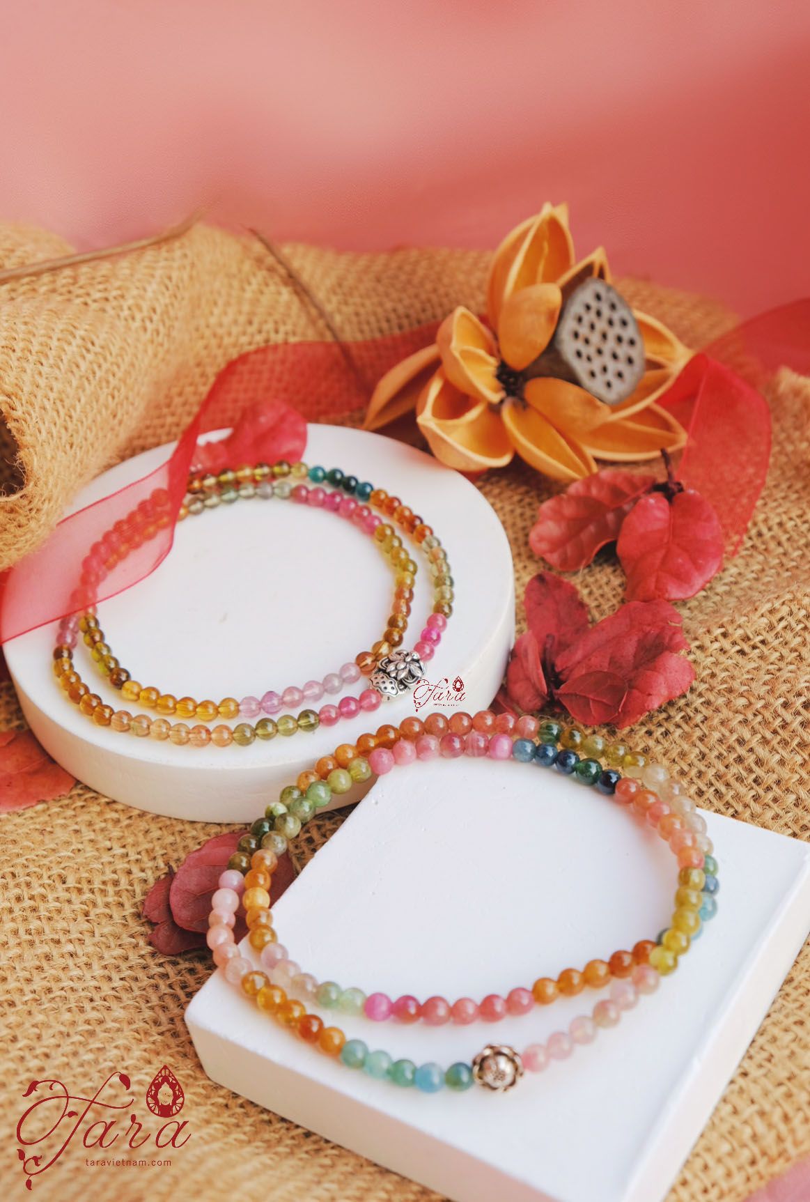  Vòng Tourmaline Quấn Dây 