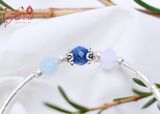  Lắc Aquamarine mix Kyanite và Mã Não xanh nhẹ nhàng, duyên dáng 