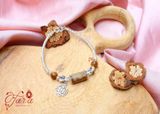  Vòng tay Trầm Hương mix Charm Bạc xinh yêu 