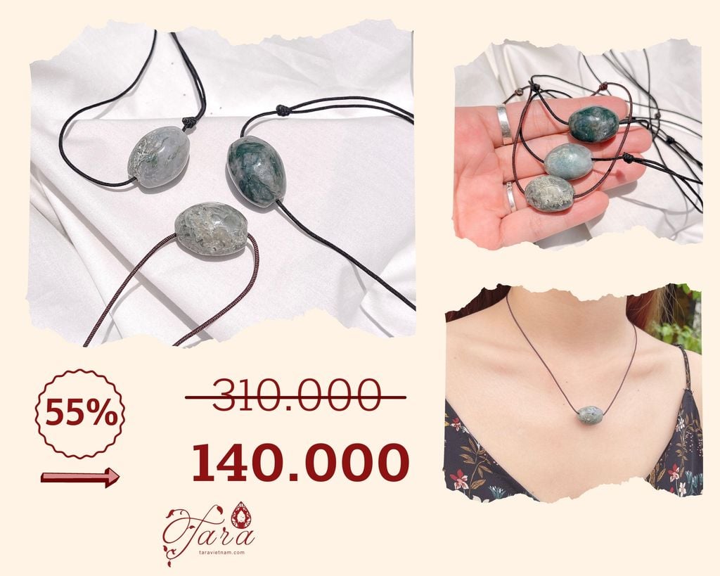  Dây Chuyền Lu Thống Mã Não Dây Vải Ưu Đãi 