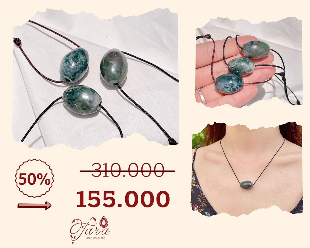  Dây Chuyền Lu Thống Mã Não Dây Vải Ưu Đãi 