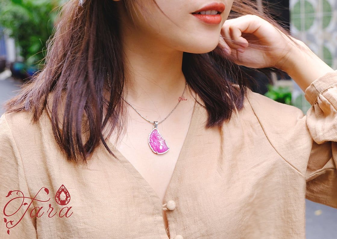  Dây chuyền Bạc cao cấp và Hồ Ly Ruby 