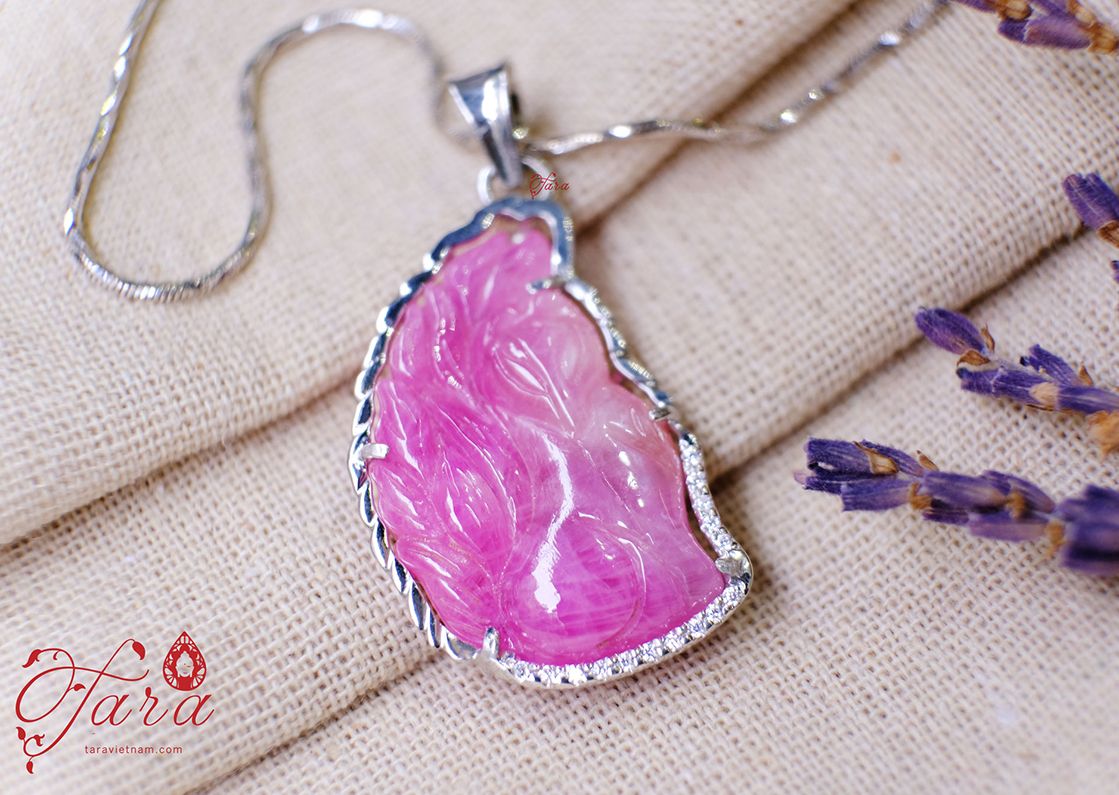  Dây chuyền Bạc cao cấp và Hồ Ly Ruby 