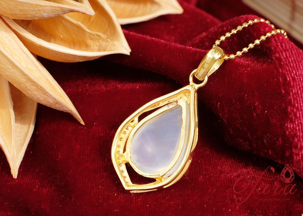  Mặt Dây Chuyền Moonstone Giọt Nước 