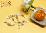  Set vòng tay đá Moonstone mix Labradorite và Charm Bạc Thái 925 