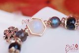  Vòng Moonstone, Xà Cừ và Thạch Anh Tóc Đen 