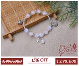  Vòng Moonstone mix charm bạc cao cấp 