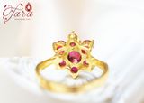  Nhẫn hoa đá Ruby - Vẻ đẹp cuốn hút, sang trọng 