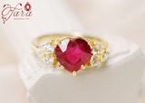  Nhẫn đá Ruby trái tim - Vẻ đẹp kiêu sa khó chối từ 