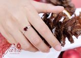  Nhẫn Garnet Trái Tim 