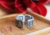  Nhẫn Bạc Khắc Chú Om Ni 16 