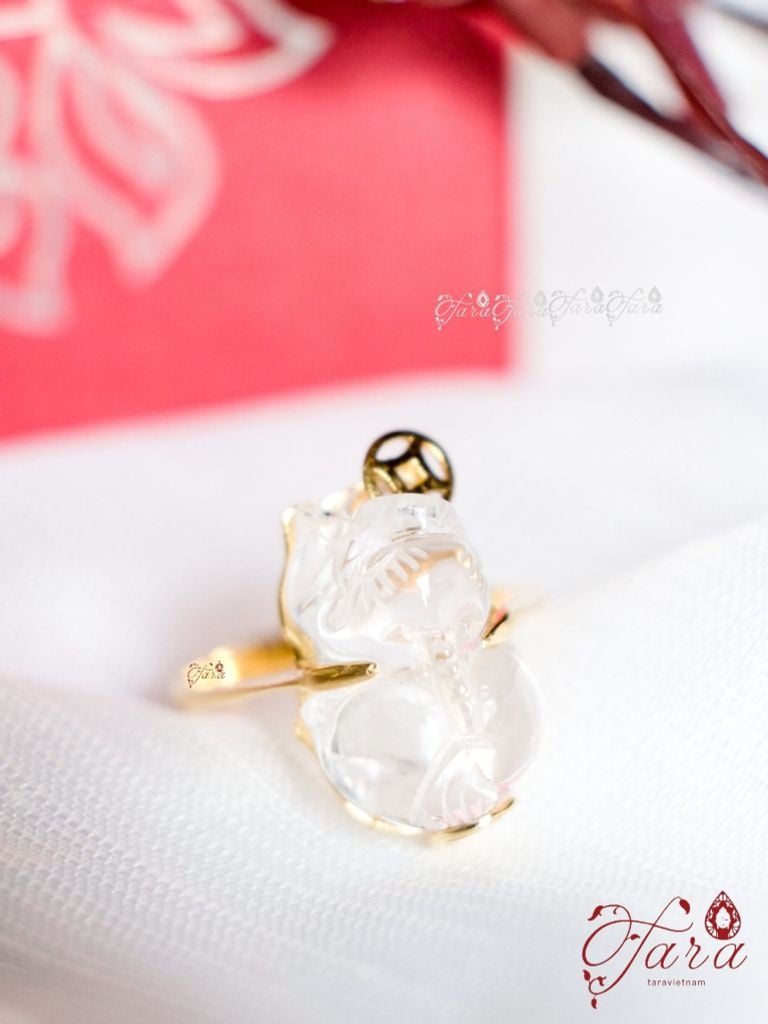  Nhẫn Vàng Tỳ Hưu Ưu Linh Trắng 