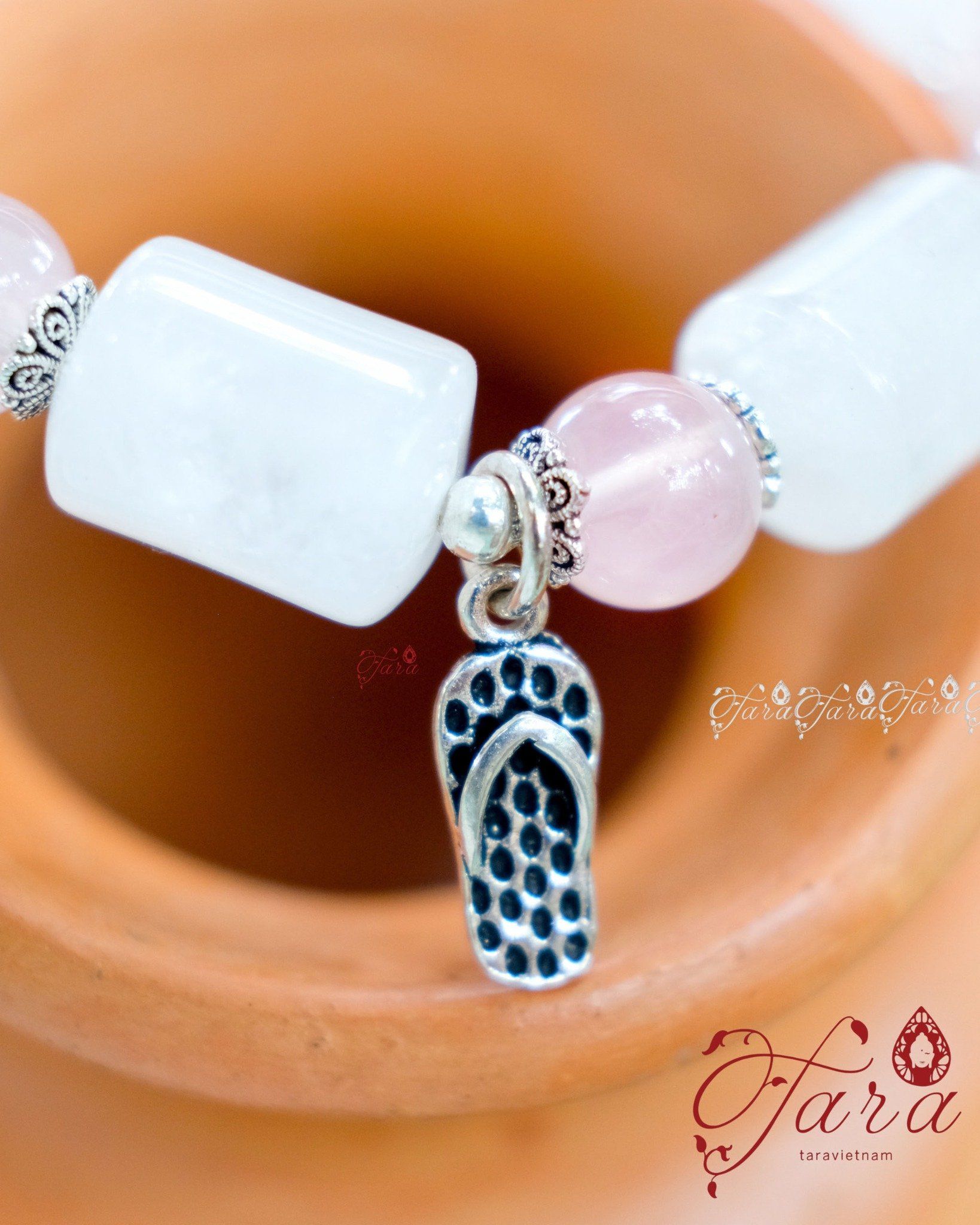  Vòng Thạch Anh Hồng và Thạch Anh Trắng 