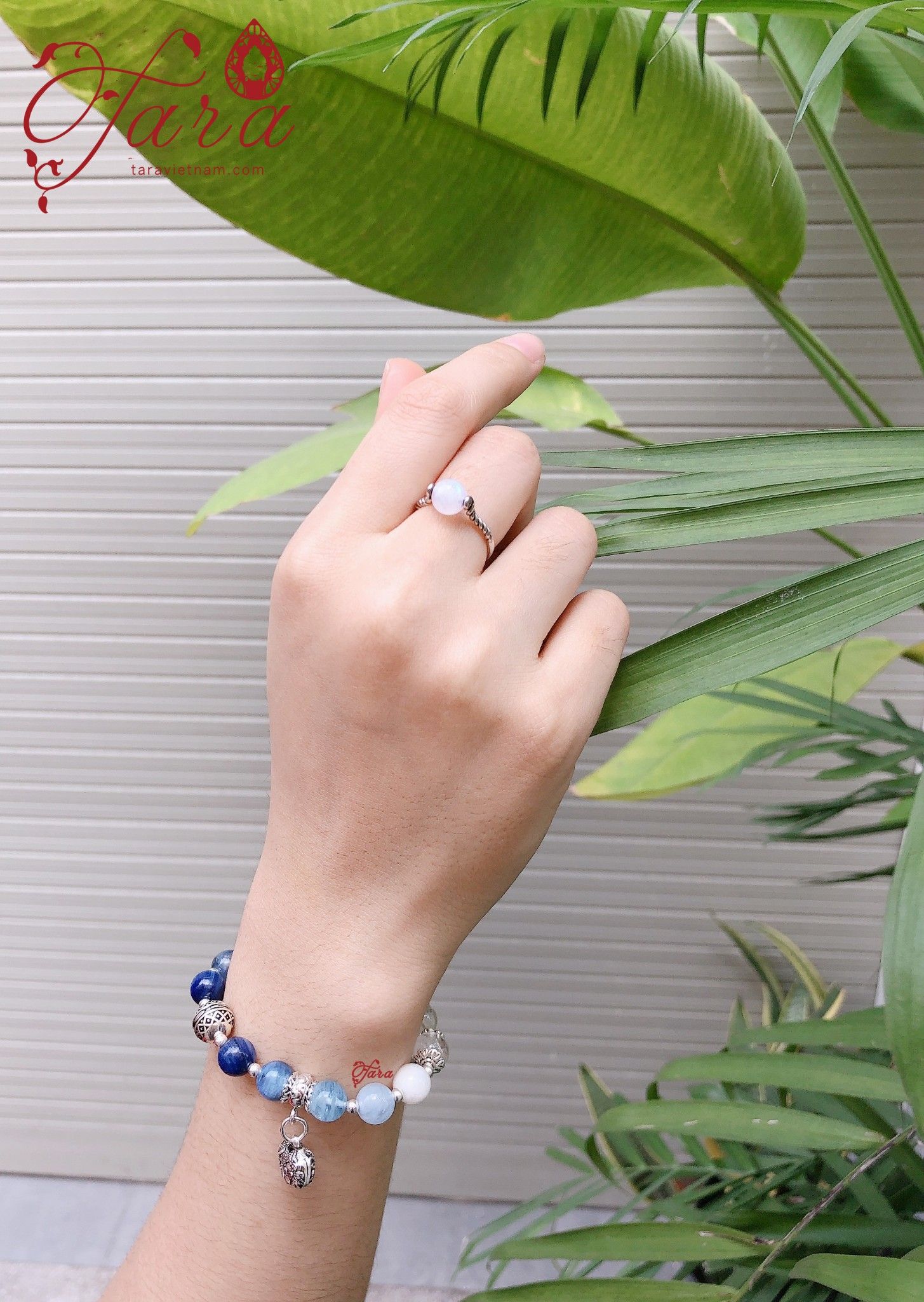  Ocean Lover  - Kyanite mix Aquamarine và Thạch anh ưu linh trắng cao cấp 