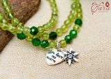  Chuỗi Peridot mix Diopside và Charm Bạc 925 cao cấp 