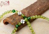  Chuỗi Peridot mix Diopside và Charm Bạc 925 cao cấp 